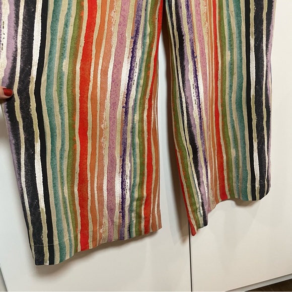 Peck & Peck Striped Wide-Leg Pants Size Large - Picture 5 of 8